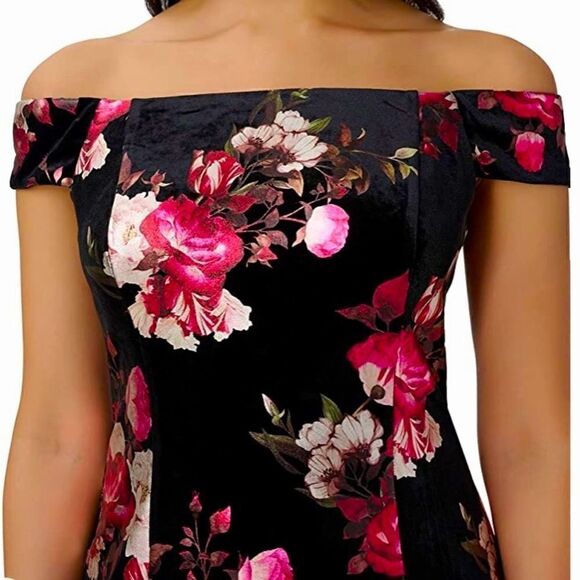 PREMIER AMOUR FLORAL OFF THE SHOULDER SHEATH DRESS 16 NWT - Picture 1 of 16